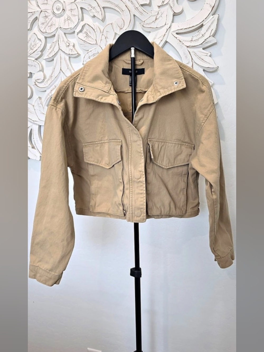 Forever 21 Cotton Utility Jacket Tan Women's Size Small - Fits Like Medium